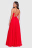 Chiffon Faith Dress with lace up back in Red color
