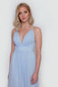 Chiffon Ella V-neck Dress in Light Blue