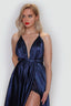 Satin Moa Dress in Dark Navy