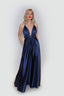 Satin Moa Dress in Dark Navy