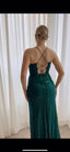 Madison Dress Green Glittering Prom Dress Corset top