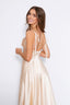 Satin Francis Dress high leg slit two straps