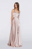 Blake Dress in Satin Taupe color