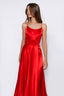 Kiev Dress open back in red color