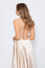 Stella Dress A-line Satin Prom dress in champagne color prom dress champagne
