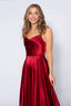 Satin Francis Dress high leg slit two straps