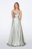 Satin Francis Dress high leg slit two straps