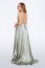 Satin Francis Dress high leg slit two straps