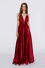 Satin Moa Dress in Wine Red